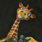 Samolepicí závěs na okno auta žirafa