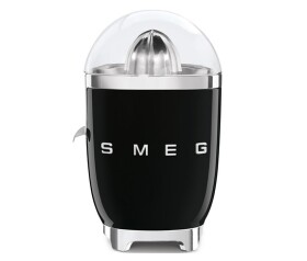 Smeg CJF11BLEU citrusový odšťavňovač, 70 W, manuální tlak, univerzální kužel z nerezové oceli, černý