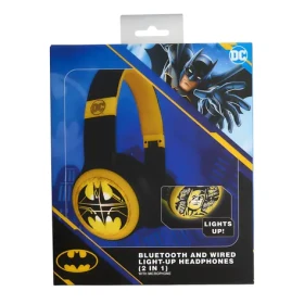 Lazerbuilt Batman / Bezdrátová sluchátka s LED podsvícením / Bluetooth 5.0 / mikrofon (HMBM-BTLI-BATMAN)
