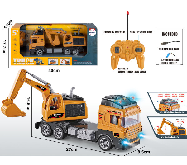 Mamido Nákladní auto s bagrem na dálkové ovládání R/C