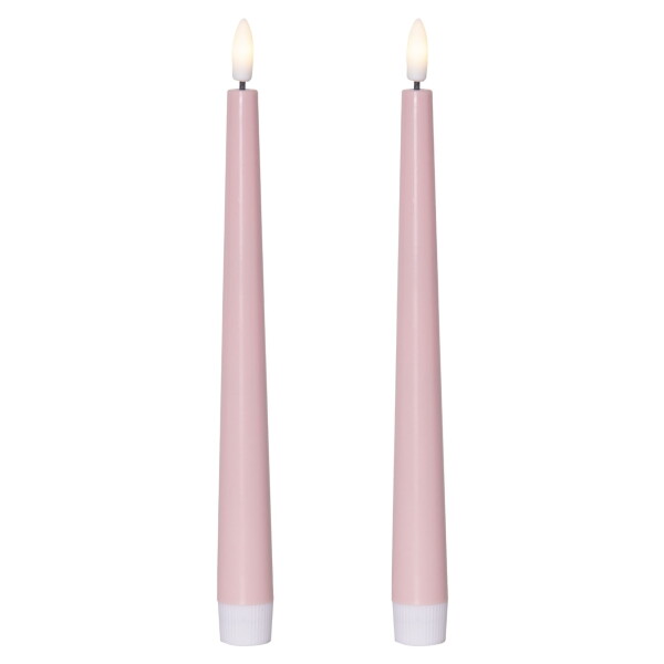 STAR TRADING LED svíčka Flamme Candy Pink – set 2 ks, růžová barva, plast