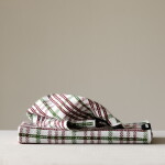 Humdakin Pletený hadřík z organické bavlny Winter Whisper, červená barva, textil