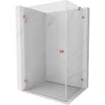 MEXEN/S - Lunar-B sprchový kout dveře křídlové levá 75 x 70, transparent, měď kartáčovaná 832-075-070-65-00-L