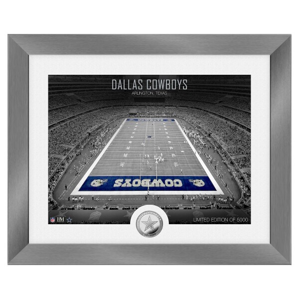 Obraz Dallas Cowboys NFL Art Deco Stadium Silver Coin