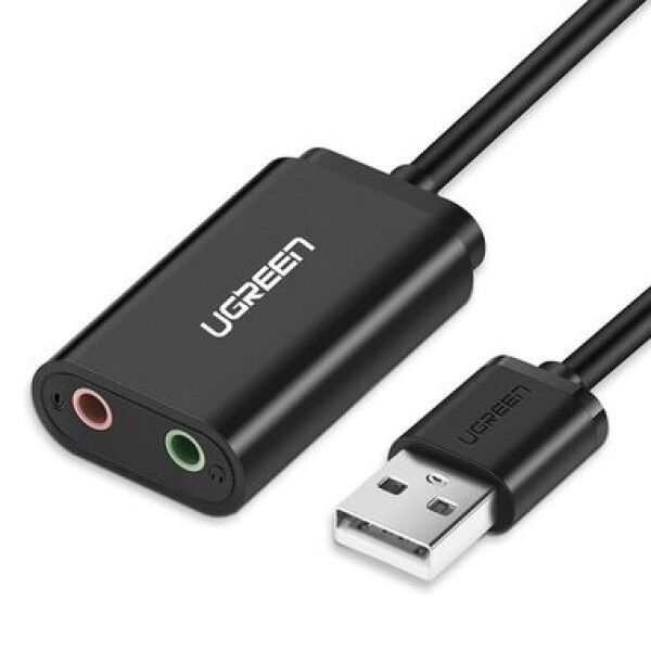 UGREEN US205 USB Externí zvuková karta 0.15 cm černá (30724)