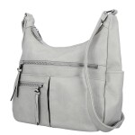 Stylová dámská koženková crossbody kabelka Timea, šedá