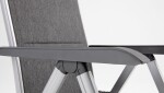 KETTLER BASIC PLUS PADDED relaxační, polohovací, hliníkové křeslo - stříbrná / antracit