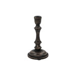 House Doctor Dřevěný svícen Rise Black – set 2 ks, hnědá barva, dřevo