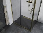MEXEN/S - Apia sprchový kout obdélník 130x70, transparent, zlatá 840-130-070-50-00
