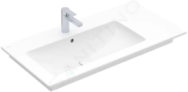 VILLEROY & BOCH - Venticello Umyvadlo nábytkové 1000x500 mm, s přepadem, otvor pro baterii, CeramicPlus, alpská bílá 4134L1R1