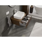 MEXEN/S - Rivel koupelnová skříňka pod umyvadlo 70 cm s deskou, 1 šuplík, reliéf , ořech - 91A20-06023-1-BFC86 91A20-07023-1-BFC86