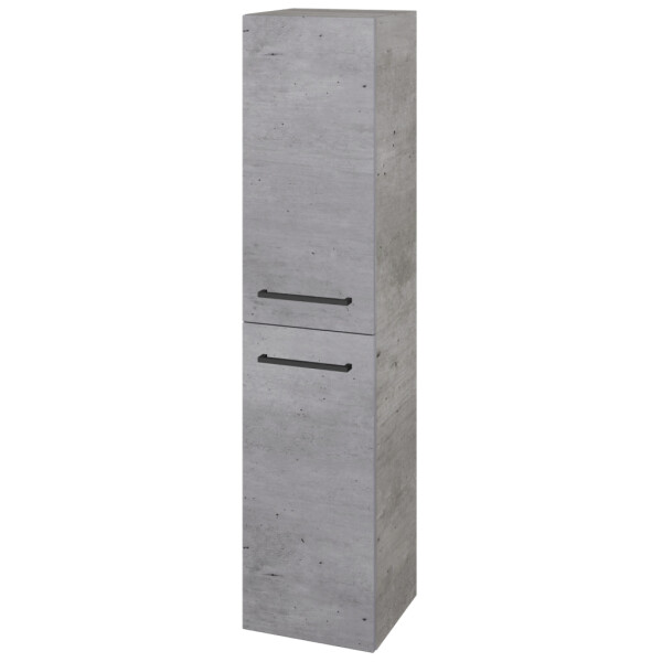 Dřevojas - Vysoká skříň s košem na prádlo DOS SVD2K 35 - D01 Beton / Úchytka T06 / D01 Beton / Levé 210519H
