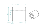 Solidify3D Sada 4 kusů distančních podložek D6/D3/L6 MK3S 2x5,9 a 2x6,1 mm