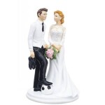 Dortisimo Figurka Novomanželé s fotbalovým míčem 20 cm