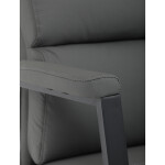Židle kancelářská, šedá ekokůže, kříž kov chromový, houpací mechanismus, čalouněné područky