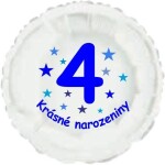 Krásné 4. narozeniny fóliový balónek kruh pro kluky Balonky.cz Krásné 4. narozeniny fóliový balónek kruh pro kluky Balonky.cz