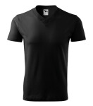 V-neck tričko unisex černá L
