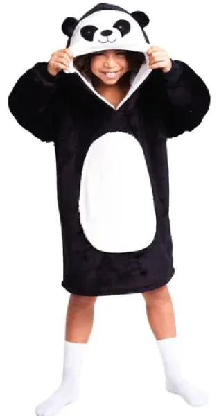 Cozy Noxxiez CH326 Panda - hřejivá televizní mikinová deka s kapucí pro děti 7 - 12 let (20-CH326)