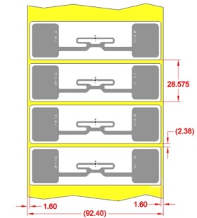 UHF RFID tag, ALN-9768-WRW Wonder Dog Higgs-4, 89.2mm x 26.2mm, nálepka