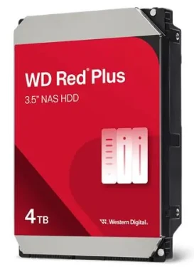 WD Red Plus 4TB / HDD / 3.5" SATA III / 5400RPM / 128MB cache / 3y / pro NAS (WD40EFZZ)