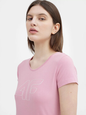 Dámské tričko potiskem 4FSS23TTSHF583-56S světle růžové 4F