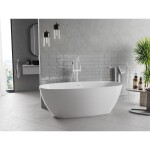 MEXEN/S - Luvo Slim volně stojící vana 170 x 75, bílá, sifon a přepad bílá 52801707500-20