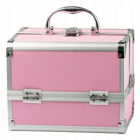 Aptel Kosmetický kufřík 22,5x17x17 růžovo-stříbrný