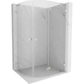 MEXEN/S - Lunar L sprchový kout čtvrtkruh křídlový pravá 100 x 90, transparent, nikl kartáčovaný 833L-100P-090L-97-00
