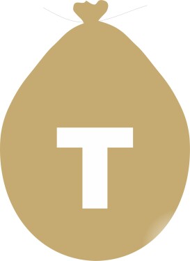 Balónek písmeno T zlaté balonky.cz Balónek písmeno T zlaté balonky.cz