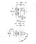 GROHE - Eurostyle Cosmopolitan Páková vanová baterie Vertica, chrom 23301000