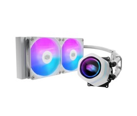 Cooler Master vodní chladič MasterLiquid Core Nex Digital 240 White ARGB, 2x 120mm, ARGB, LGA1851, AM5, Bílá EDF_1566581