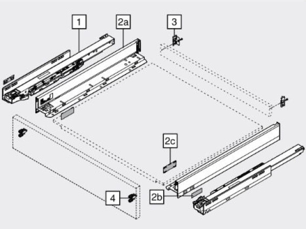 Blum K-BLUM Legrabox N 500 mm/40 kg, Blumotion/TOB, Orion šedá :: expando (254865)