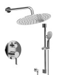 SAPHO - ICONIC podomítkový sprchový set s pákovou baterií, 2 výstupy, posuvný držák sprchy, chrom AF042-02
