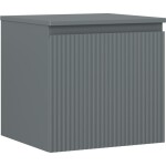 MEXEN/S - Rivel koupelnová skříňka pod umyvadlo 50 cm s deskou, 1 šuplík, reliéf , grafit mat 91A20-05047-1-BFC66