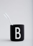 DESIGN LETTERS Porcelánový hrneček/dózička LETTERS Black 300 ml černá barva, porcelán