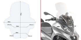 D5613St plexi čiré Piaggio Mp3 350-400-500 Sport/Business (18-21)