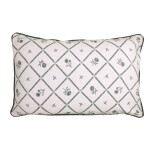 Strömshaga Bavlněný povlak na polštář Lovisa Green / White 60 × 40 cm, zelená barva, textil