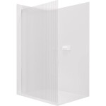 CERANO Sprchová zástěna Walk-in Crystal L/P - 8 mm - bezvzpěrový systém - bílá matná, rýhované sklo - 150x200 cm