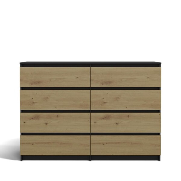 Komoda 140 cm 8S M8 Malwa antracit/artisan