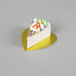 Cake star Podložka pod minidezerty zlatá list 8,5x9,5 cm