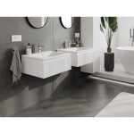 MEXEN/S - Rivel koupelnová skříňka 60 cm s umyvadlem Otis, 1 šuplík, reliéf , bílá mat 91A20-06023-1-BF01-W18M01