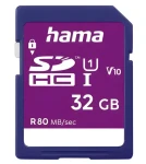 Hama SDHC 32 GB / Paměťová karta / Class 10 / UHS-I / 80 MB/s / V10 (124135)