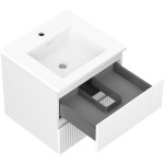MEXEN/S - Rivel koupelnová skříňka 50 cm s umyvadlem Otis, 2 zásuvky, reliéf , bílá mat 91A20-05047-2-BFF01-W18M01
