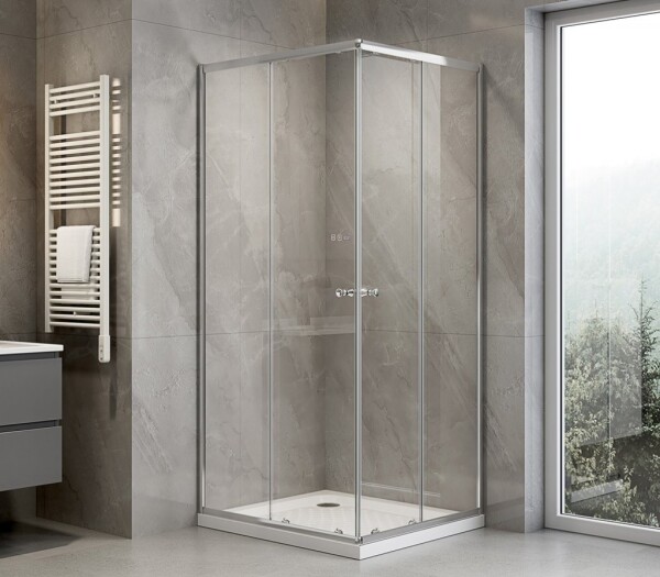 AQUALINE - AGGA obdélníková sprchová zástěna 900x800, čiré sklo HLF809Y