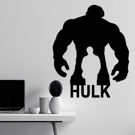 Samolepka Hulk silueta Barva: černá, Velikost: 100 x 121 cm