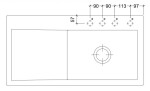 VILLEROY & BOCH - Keramický dřez Subway Style 60 White alpin nástavný 1000 x 510 bez excentru 336101R1