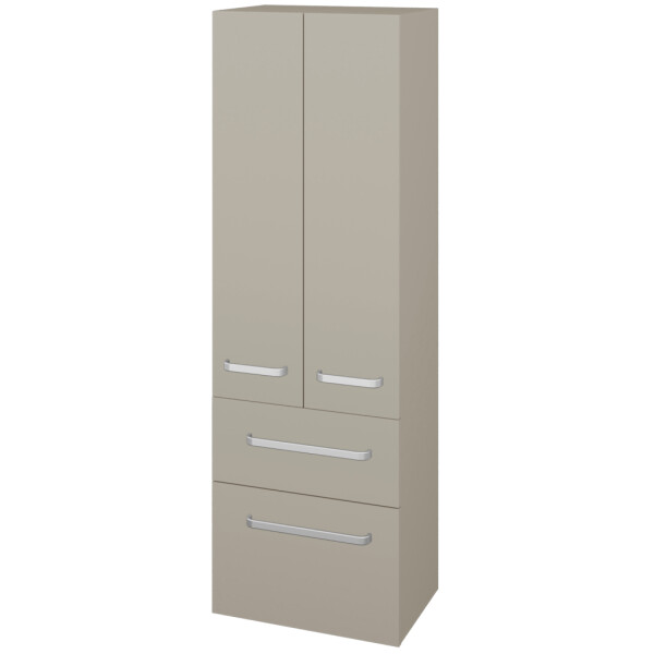 Dřevojas - Vysoká skříň DOS SVD2Z2 50 - M05 Béžová mat / Úchytka T01 / M05 Béžová mat 209568A