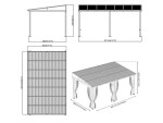Sojag Portland nástěnná pergola 10x16 288x488x240 cm antracit