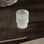 Ferm Living Skleničky Ripple Frosted 200 ml – set 4 ks, bílá barva, sklo