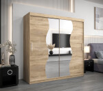 Šatní skříň Abi Mr Dveře: Černá, Rozměr: 120 cm, Korpus: Bílá